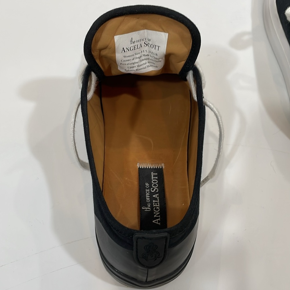The Office of Angela Scott El Capitan Platform Colorblock Sneaker Black 8 EUC - Picture 10 of 14